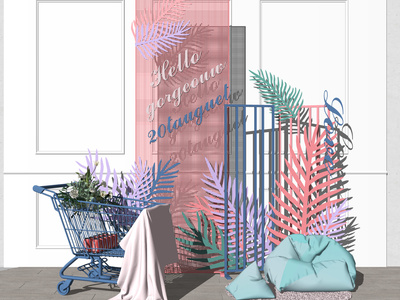 现代美陈SU模型下载