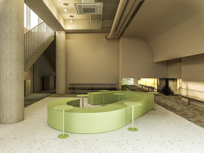 【SU悬赏模型】现代极简风格咖啡店SU模型下载